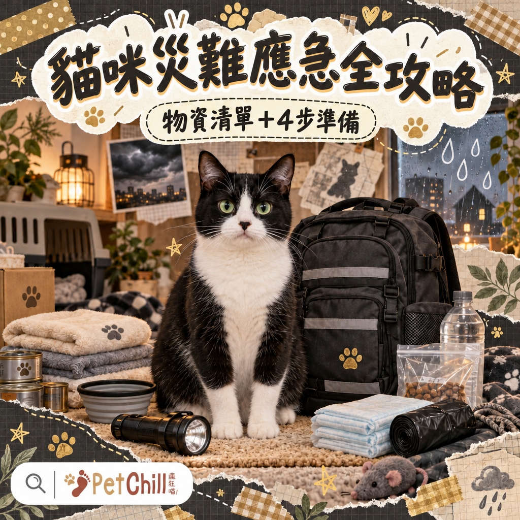 颱風火警點算？貓咪災難應急全攻略｜物資清單＋4步準備｜香港貓奴必睇