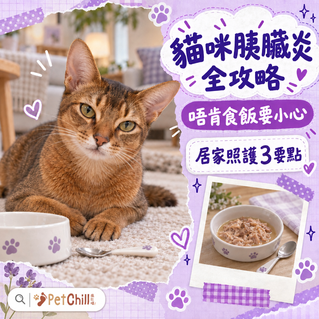 貓咪胰臟炎全攻略|嗜睡、嘔吐、食慾差?香港貓奴必讀症狀、診斷同低脂飲食照護