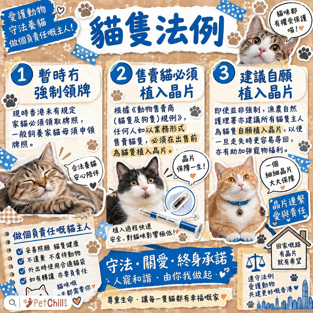 香港養貓法例懶人包｜漁護署領牌＋狂犬病條例＋進口檢疫一次睇清 配圖